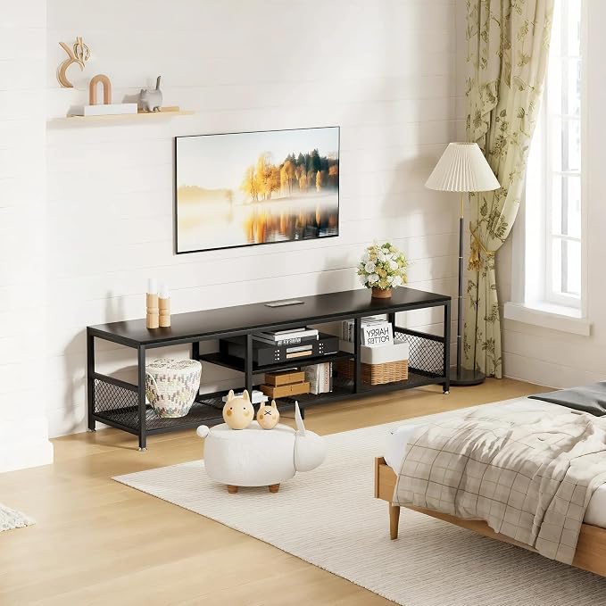 VECELO TV Stand with Power Outlets - Image 3