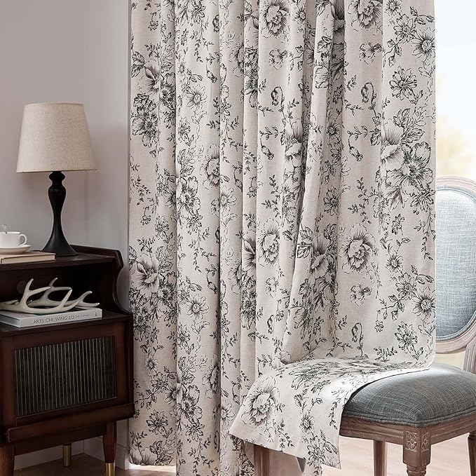 jinchan Blackout Floral Curtains - Image 7