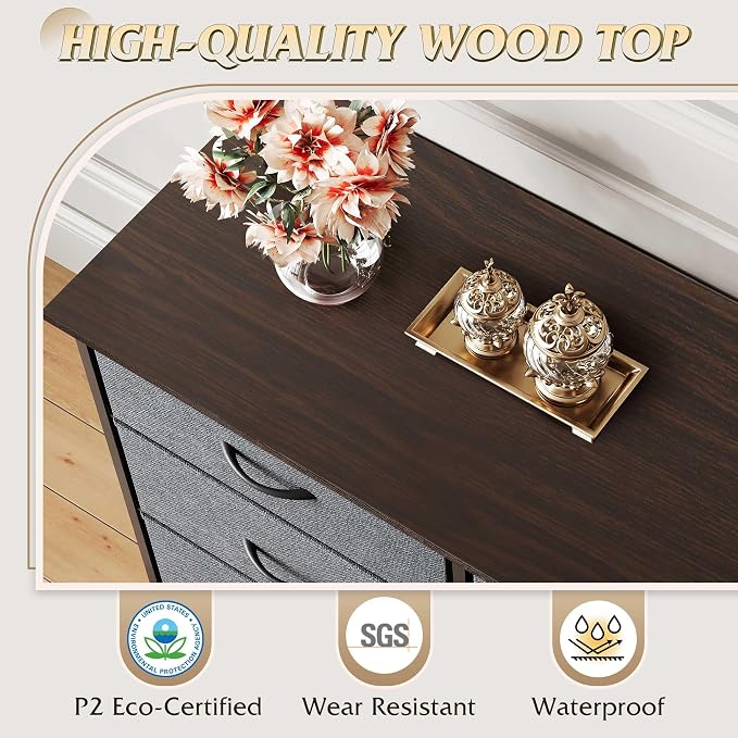 WLIVE 75.5'' Dresser for Bedroom, TV Stand for 85, 65 Inch TV, 12 Drawer Long - Image 8