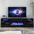 oneinmil 80” TV Stand with 36” Electric Fireplace, Large Modern Media by oneinmil