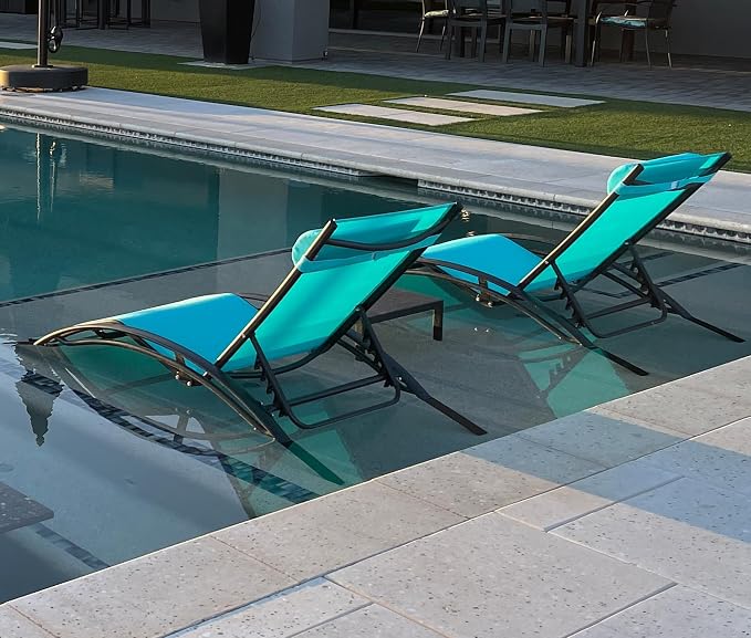 PURPLE LEAF Patio Oversized Chaise Lounge Chair Set - Image 9