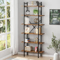 6 Tiers Bookshelf Organizer Industrial Shelf, Modern Open Display Storage by EternalHome