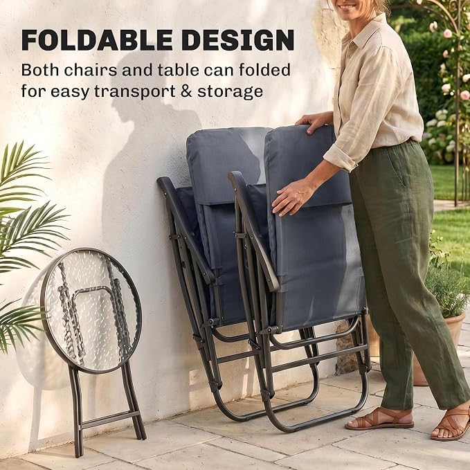 Outsunny 3 Piece Outdoor Patio Furniture Set - Image 4
