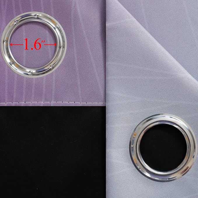 Estelar Textiler Grey and Purple Blackout Curtains - Image 7