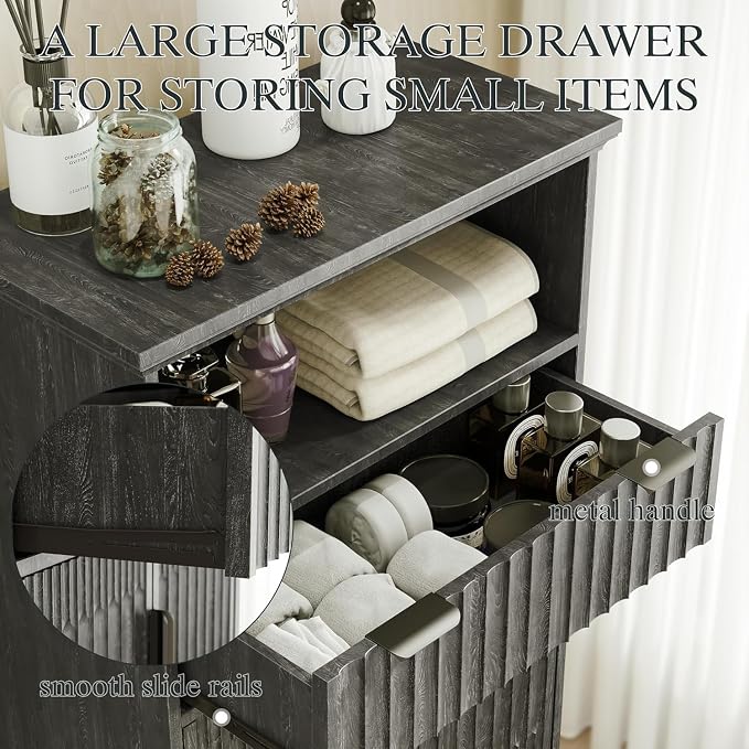 Fatmok Buffet Cabinet with Storage Set od 3, Wood Buffet Sideboard Console Table - Image 5