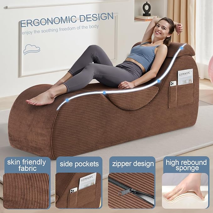 Yoga Chair Lounge for Adult, Ergonomic Chaise Lounge Chair - Image 5