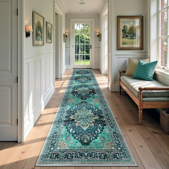 RELEANY Area Rugs 2'6"x14' Runner Rug Non Slip Washable by RELEANY