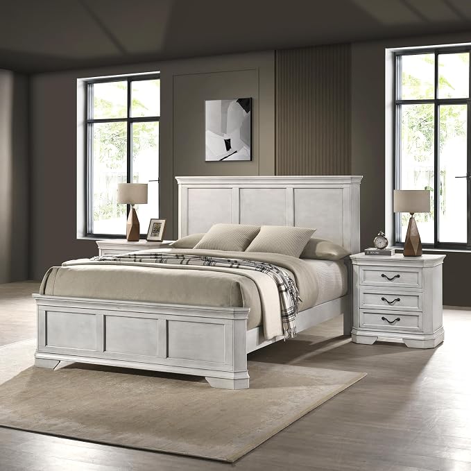 Roundhill Furniture Maderne Wood Panel Bed - Image 3