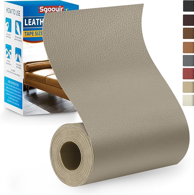 Leather Repair Patch Tape Kit, Vinyl Leather Repair Kit by Sgooyir