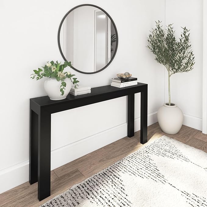Plank+Beam Modern Solid Wood Console Table, 56 Inch, Sofa Table, Narrow by PlankBeam