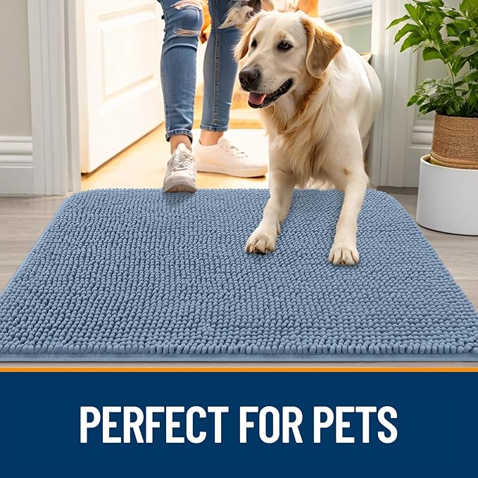 OLANLY Dog Door Mat for Muddy Paws 70x24, Absorbs Moisture and Dirt, Absorbent - Image 6