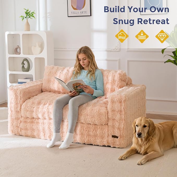 MAXYOYO Loveseat Sofa for Living Room, Small Sofa Couch Tufted Boneless Couch - Image 7
