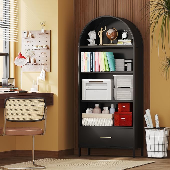 VEXPOR 73" Tall Arched Bookcase - Image 6