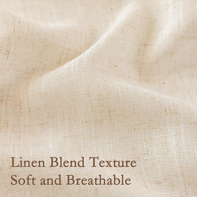 MYSKY HOME Linen Sheer Curtains 63 Inch Length - Image 6