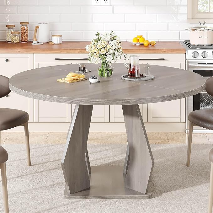 IBF Round Dining Table, Farmhouse Pedestal Dining Tables - Image 8