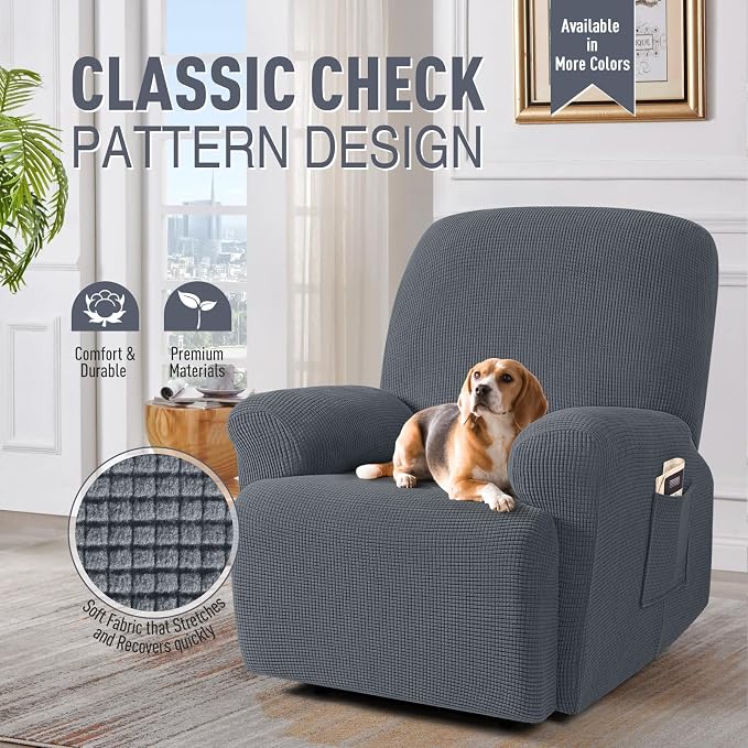 TAOCOCO Oversized Recliner Chair Covers, 1 Seater Streach Recliner Covers Soft - Image 2