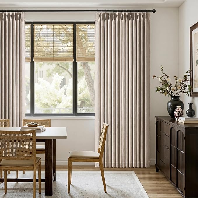 MIULEE Pinch Pleated Thick Linen Curtains 84 Inches Long 2 Panels - Image 5