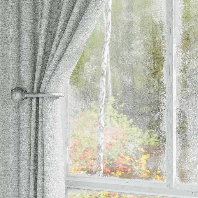 Hion Curtain Holdbacks Silver 2pcs, Curtain Tiebacks Wall Mounted Curtain Hooks - Image 6