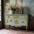 Vintage Floral Rub on Transfer for Furniture Large Flower UV DTF Transfer by Flortlias
