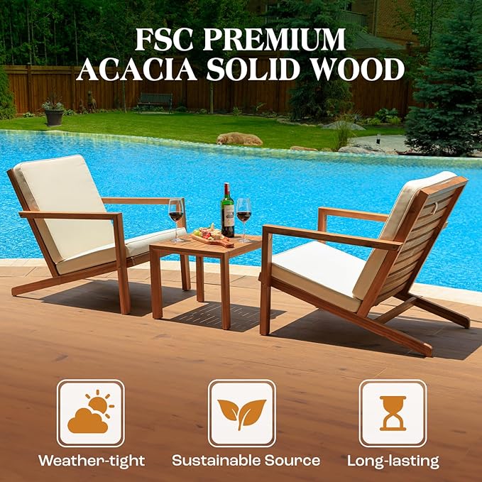 IDZO Natural 3-Piece Patio Bistro Sets - Image 3