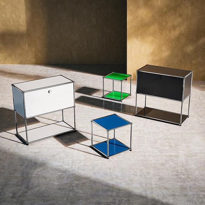 Nightstand Modern Storage Cabinet Blue A Versatile Free-Standing Organizer - Image 2