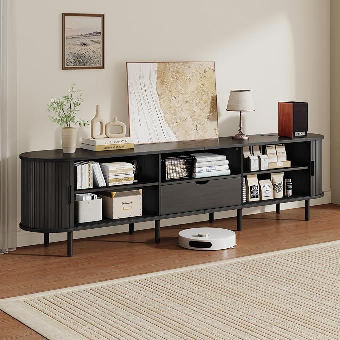 86.6" Mid-Century TV Stand - Image 5