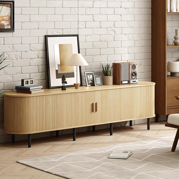 ONBRILL 86.6" TV Stand with Power Outlet - Image 6
