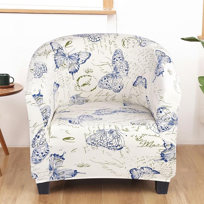 SearchI Club Chair Slipcover Stretch Barrel Chair Covers Printed Tub Chair - Image 2