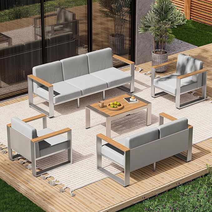 Outdoor Patio Furniture Set, 7 Seats Outdoor Patio Conversation Sets by ComfCove