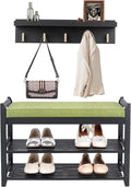 PETKABOO Shoe Rack for Front Door Entrance, 28” Entryway Bench by PETKABOO
