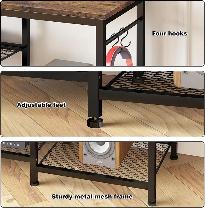 YGEOMER TV Stand for Up to 55 Inch Tvs, Entertainment Center - Image 6