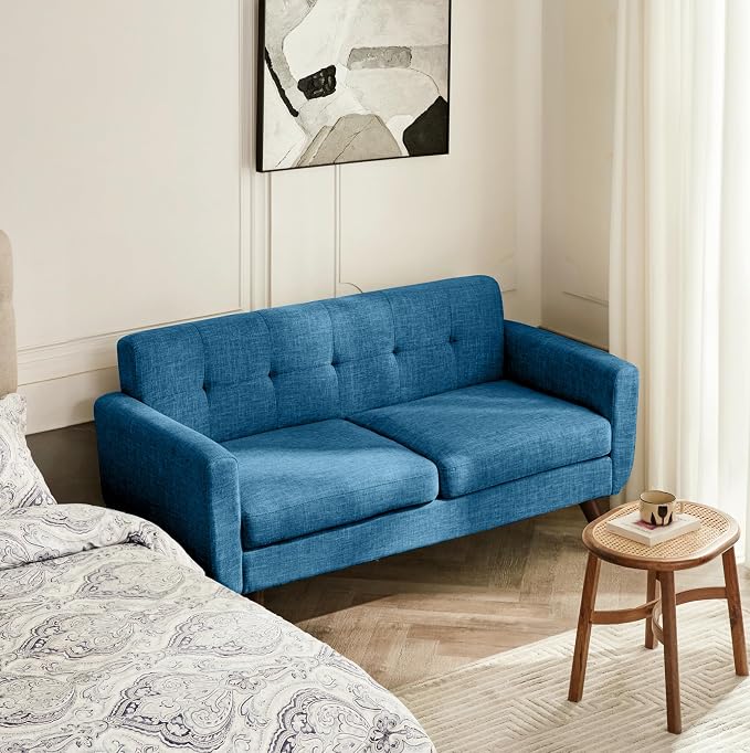 Tbfit 65" W Loveseat Sofa, Mid Century Modern Decor Love Seat Sofas and Couches - Image 8