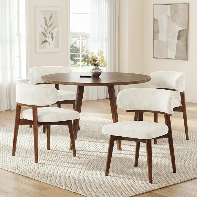 Dining Chairs Set of 2, Modern Upholstered Dining Chairs, Wooden Kitchen Chairs - Image 8