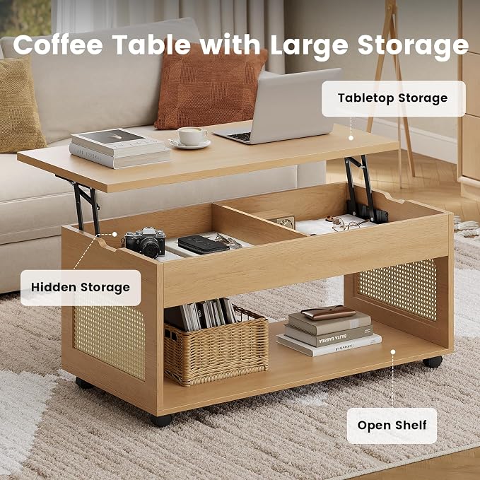 Sikaic Lift Top Coffee Table - Image 5