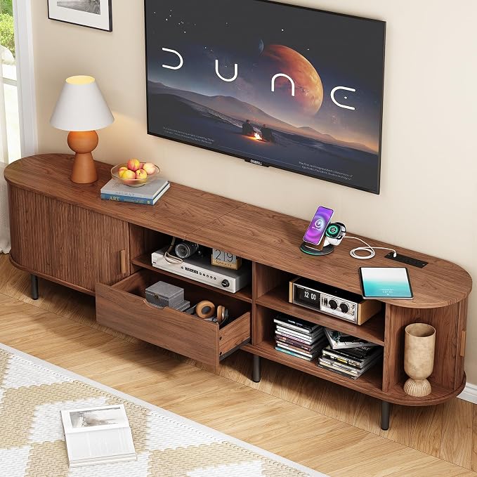 ONBRILL 86.6" TV Stand with Power Outlet - Image 3