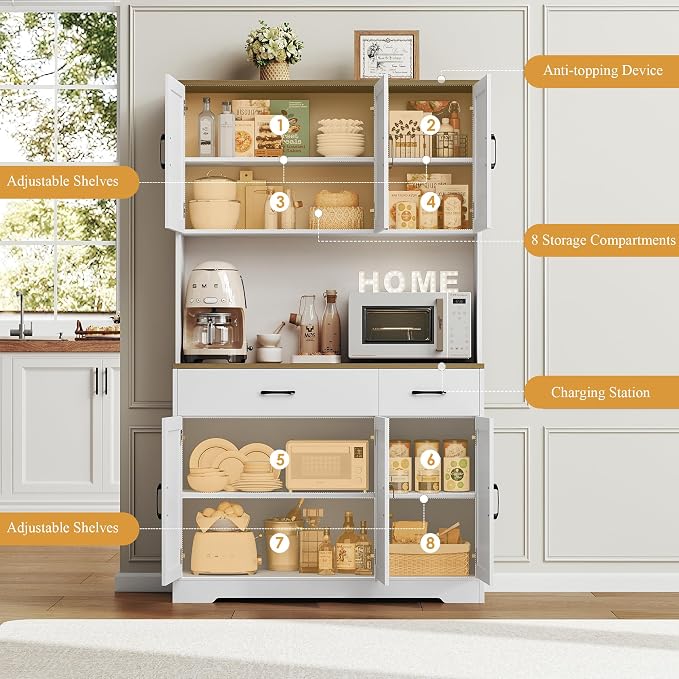 HOSTACK 71" Pantry Cabinet - Image 5