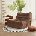 N&V Fireside Chair, Mid Century Armless Floor Sofa, Soft Premium Corduroy Floor by NV