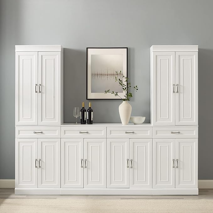 Crosley Furniture Stanton 3-Piece Traditional Sideboard Buffet Cabinet and - Image 7