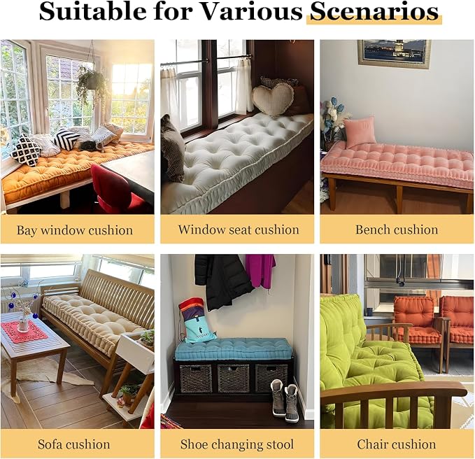 Custom Bench Cushion, Tufted Bench Cushions - Image 6