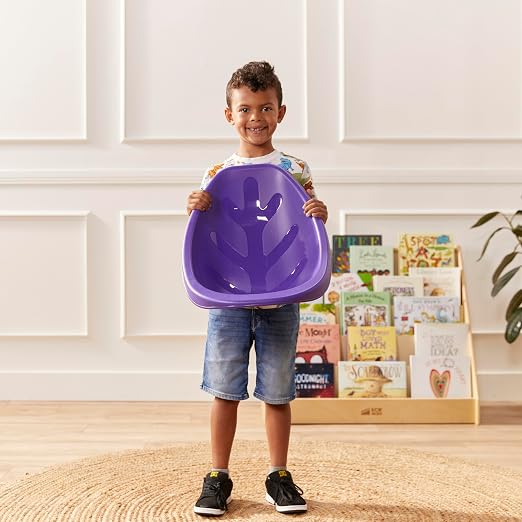 ECR4Kids Plastic Leaf Scoop Floor Rocker Seat, Classroom Furniture - Image 7