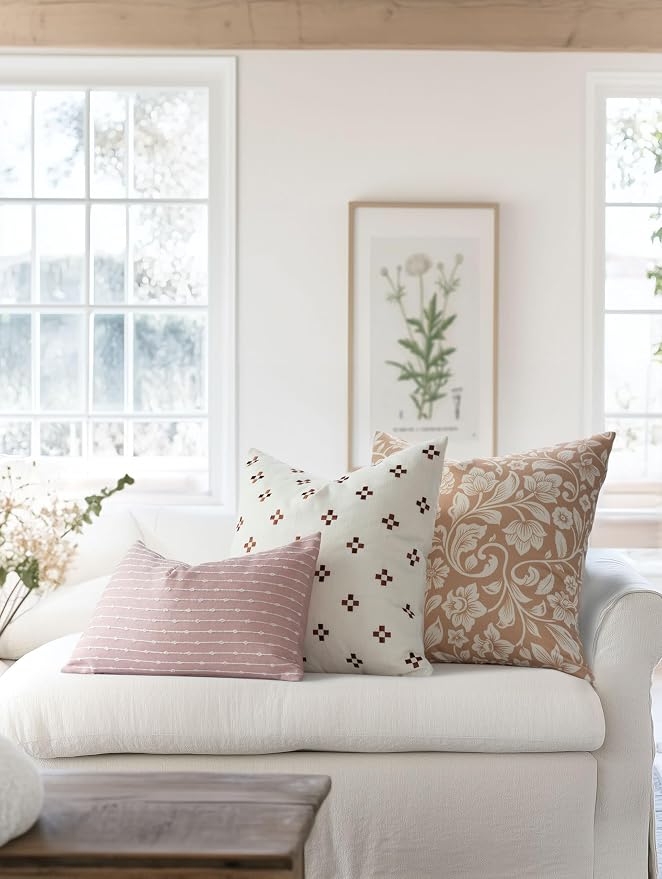 Crumbs Home Modern Farmhouse Fall Linen Indoor Outdoor Throw Pillow Cover Only - Image 2