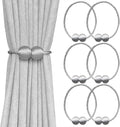 Melaluxe 6 Pack Magnetic Curtain Tiebacks, Decorative Curtain Holdbacks by Melaluxe