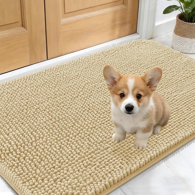 OLANLY Dog Door Mat for Muddy Paws 24x16, Absorbs Moisture and Dirt, Absorbent by OLANLY
