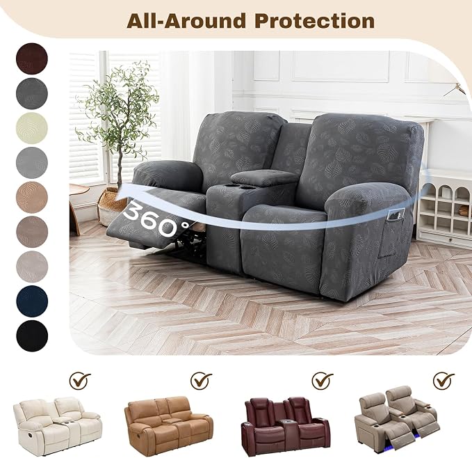 Gennia Waterproof Recliner Loveseat Cover - Image 6