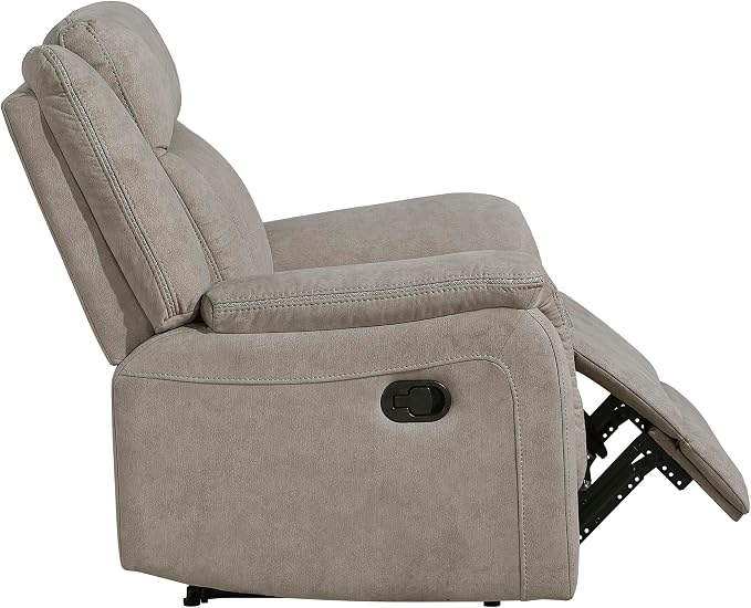 Lexicon Manual Recliner Chair, Polished Microfiber Reclining Sofa Chair - Image 13