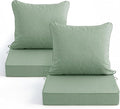 Summsun Outdoor Cushions for Patio Furniture, Faux Linen Water Resistant by SUMMSUN