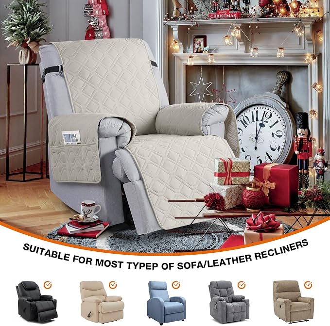 VANSOFY 100% Waterproof Recliner Chair Covers, Recliner Cover Non-Slip Dog - Image 5