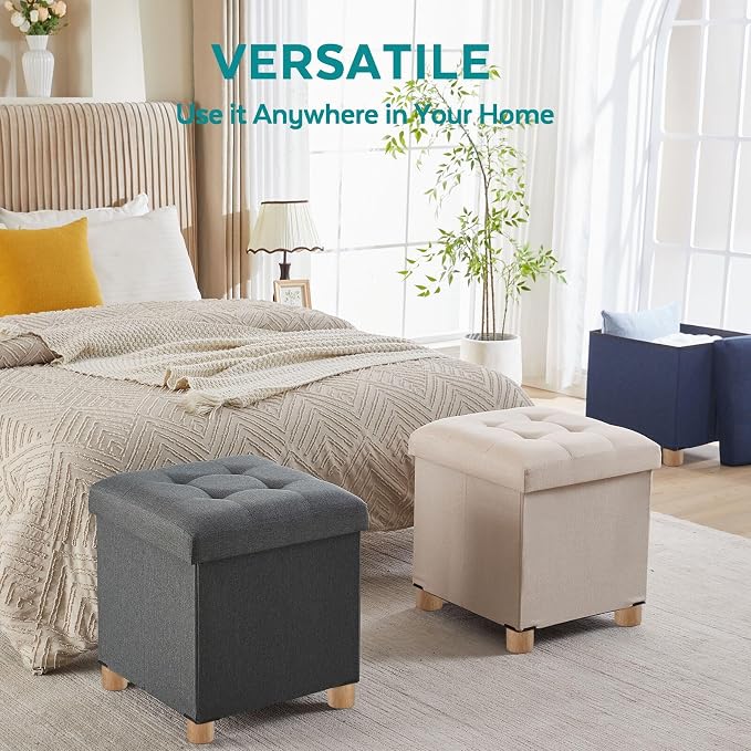 BRIAN & DANY Ottoman with Storage, Square Storage Ottoman - Image 8