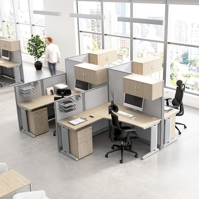 Bush Business Furniture 65-inch L Shaped Cubicle Desk - Image 4