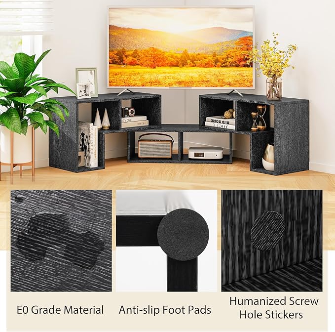 Tangkula 3 Pieces Console TV Stand, Free-Combination Entertainment Center - Image 8
